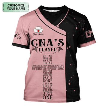 Custom Inspirational Nurse Shirt - CNA's Prayer Graphic Tee - Thoughtful Gift for Healthcare Workers & Nursing Assistants