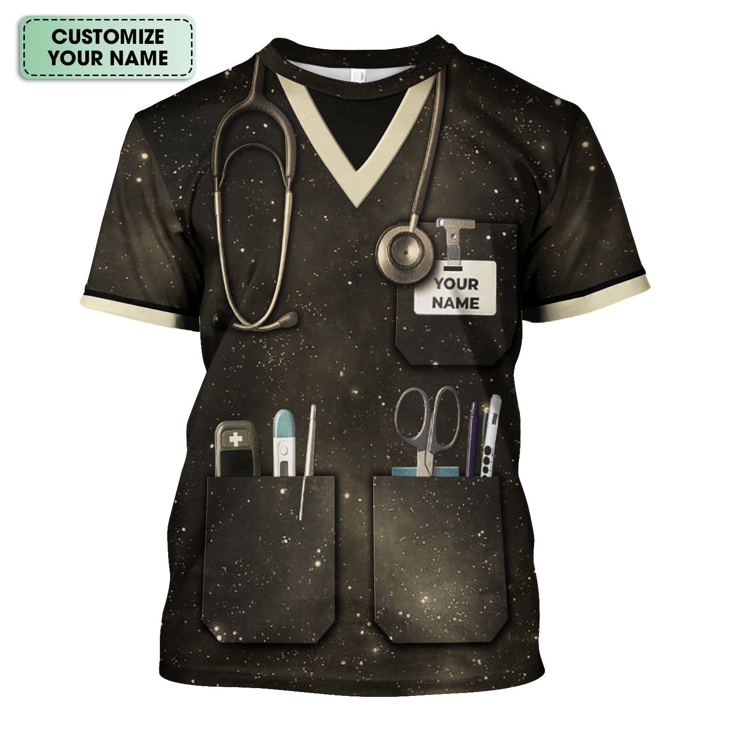 Custom Name I'm a Nurse Shirt - Stethoscope and Inspirational Quote Design - Personalized Gift for RN LPN CNA Healthcare Workers