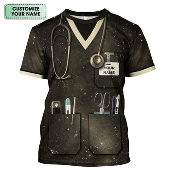 Custom Name I'm a Nurse Shirt - Stethoscope and Inspirational Quote Design - Personalized Gift for RN LPN CNA Healthcare Workers