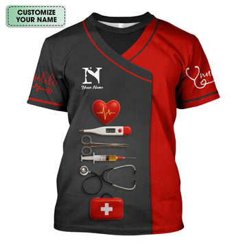 Personalized Nurse Shirt - Nursing Graphic Tees for Women - Gifts For Healthcare Workers
