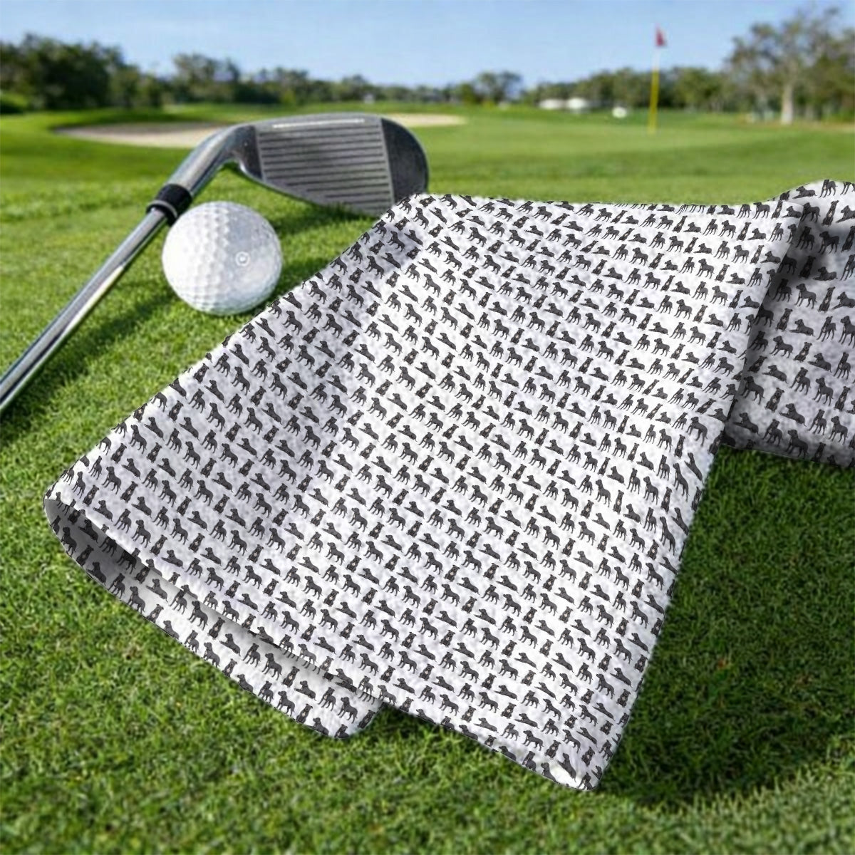 Pit Bull Golf Towels, Pit Bull Pattern Golf Towel for Dog Lovers, Golf Gift For Golfer