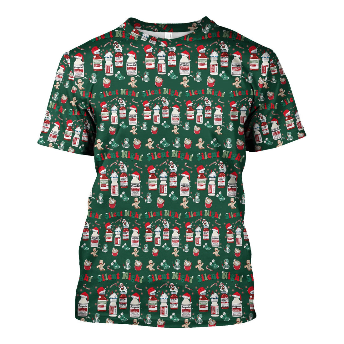 Funny Pharmacist Christmas Shirt - Cute Santa Hat Medication Graphic Tee - Holiday Gift for RN LPN CNA