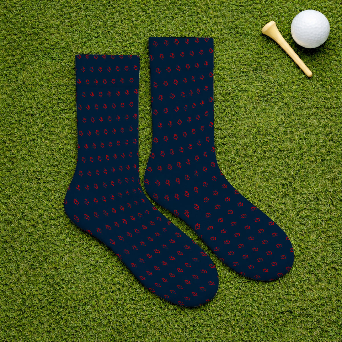 Personalized Texas Longhorn Golf Socks, Texas Pattern Golf Sock, Unique Texas Golf Gift For Golfer