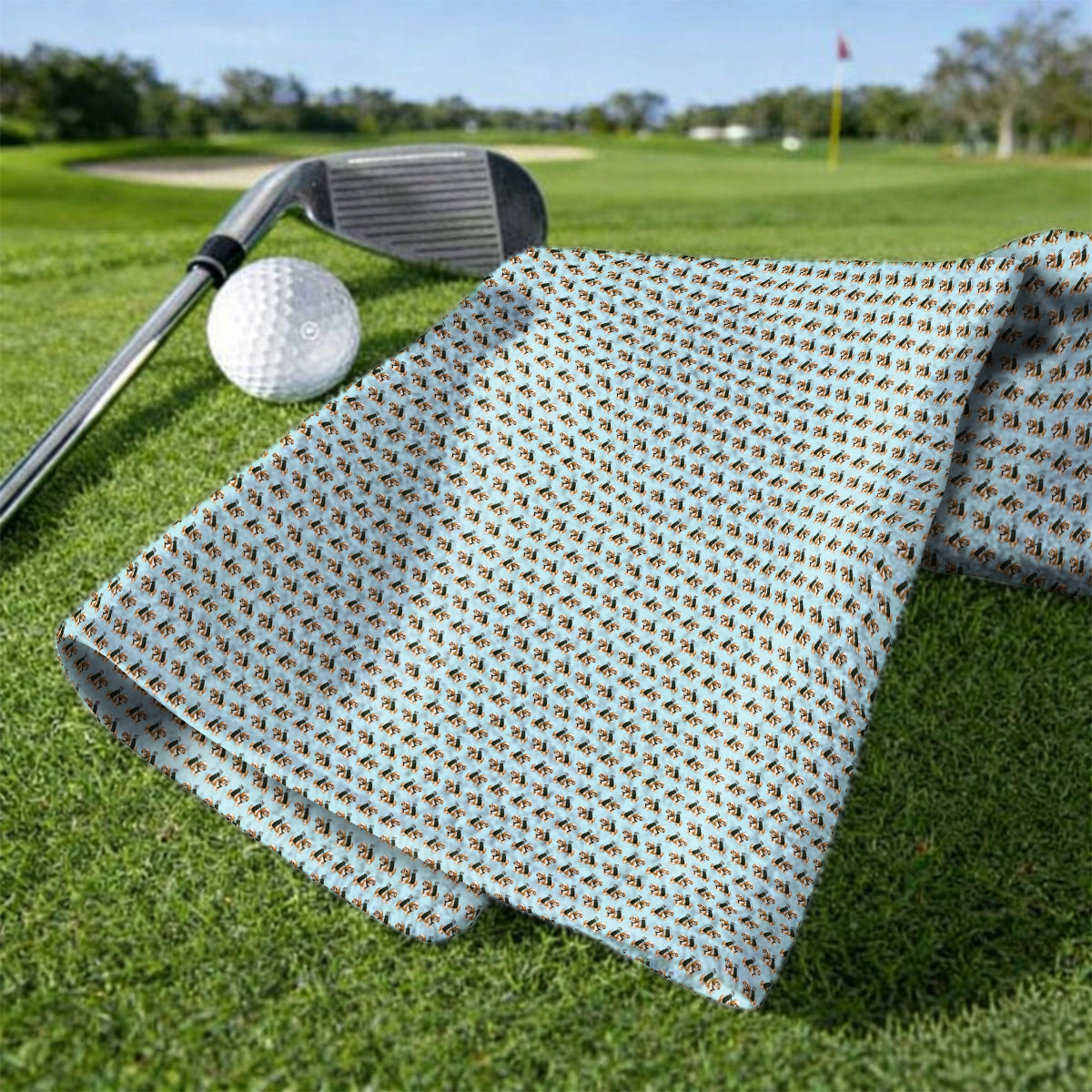 Shih Tzu Golf Towels, Cute Shih Tzu Pattern Golf Towel, Golf Gift For Golfer