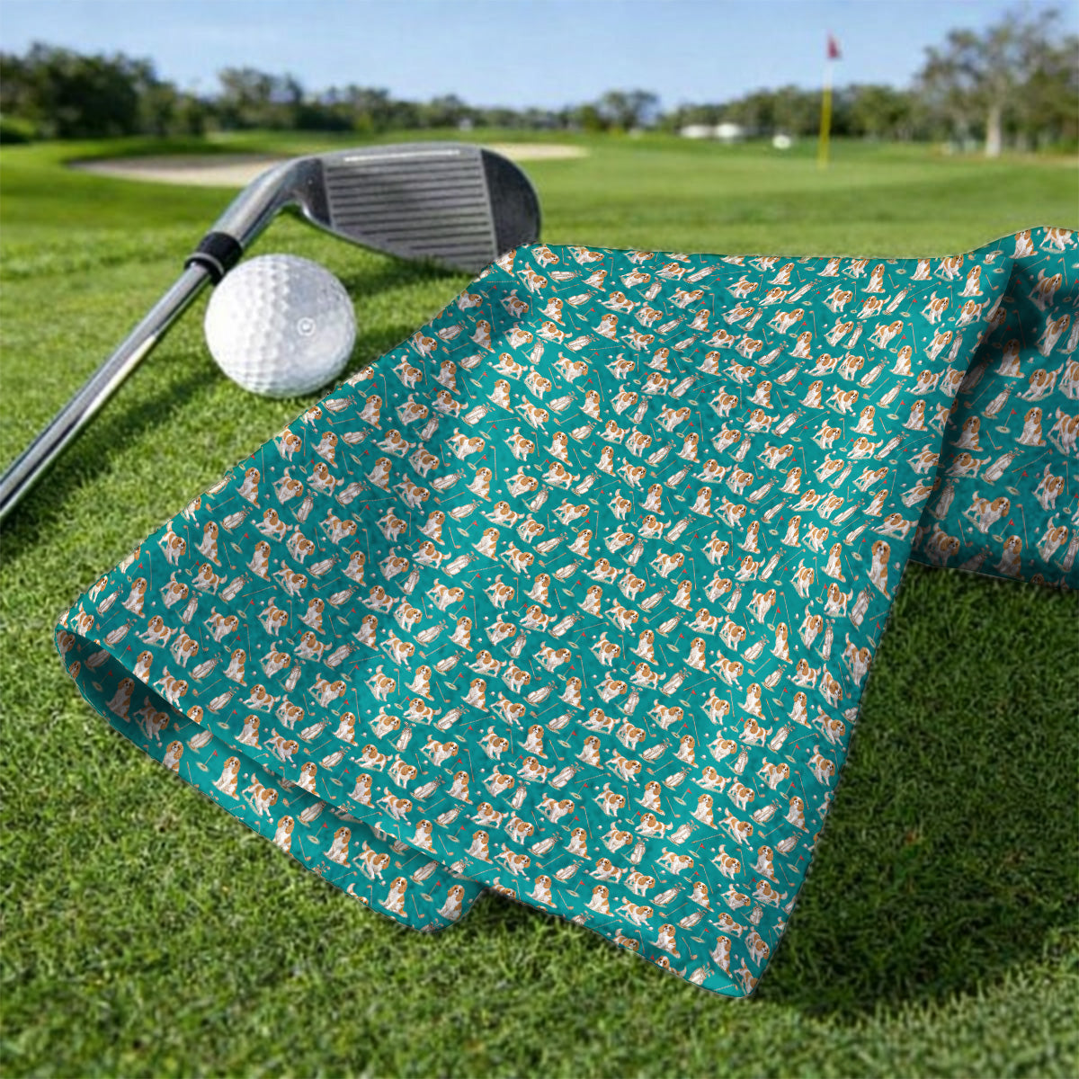 Crazy Cavalier King Charles Spaniel Golf Towel, Funny Cavalier Golf Towels, Golf Gift For Golfer