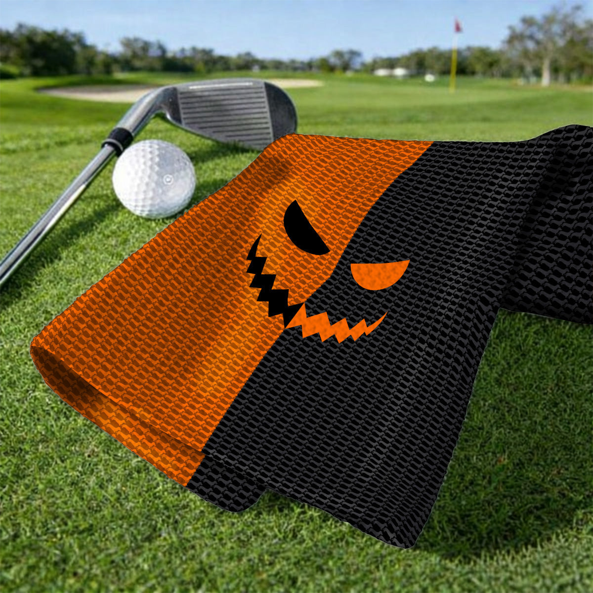 Halloween Dachshund Towel, Crazy Wiener Dog Pattern Golf Towels, Golf Gifr For Golfer