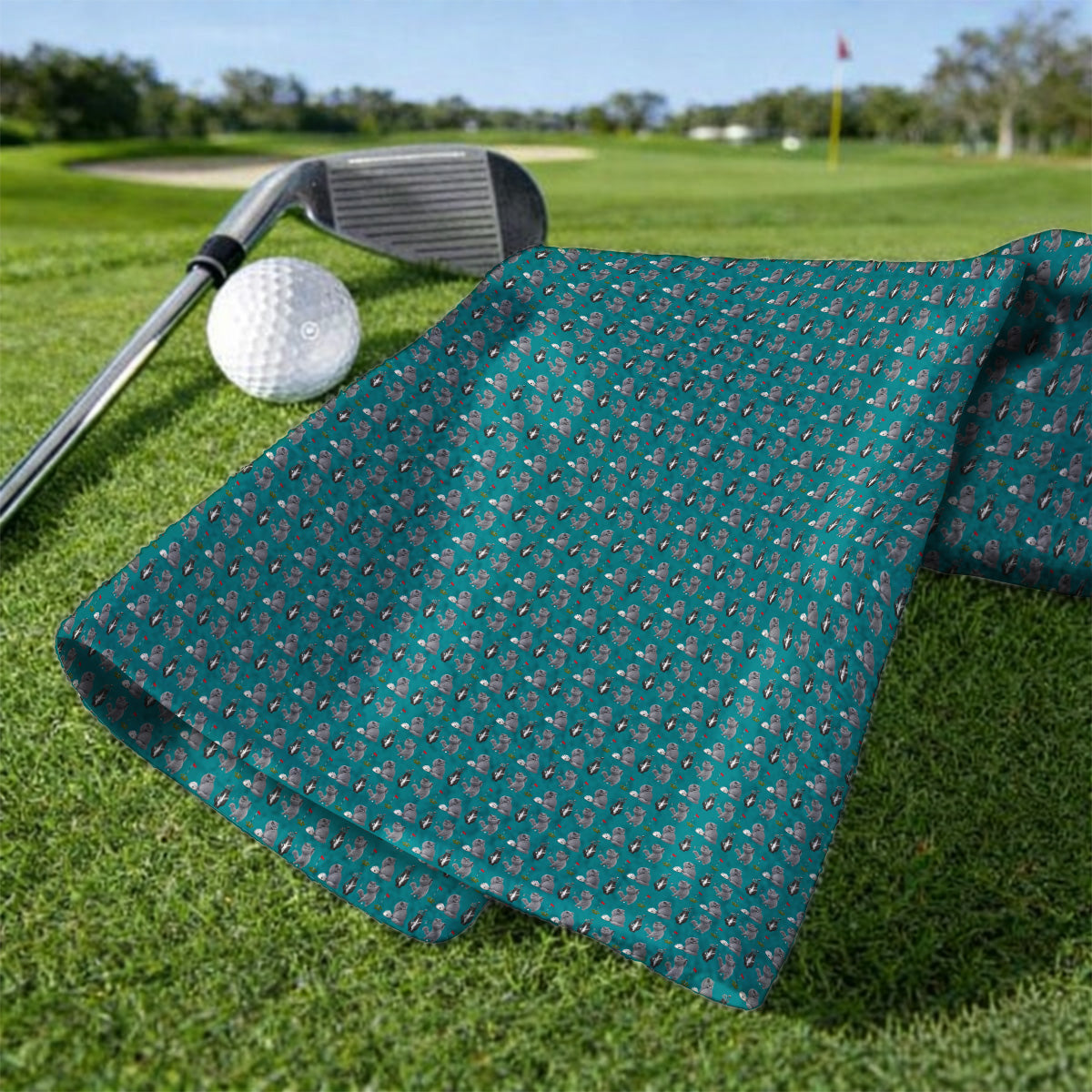 British Shorthair Golf Towel, Cute British Shorthair Pattern Golf Towels, Golf Gift for Cat Lovers