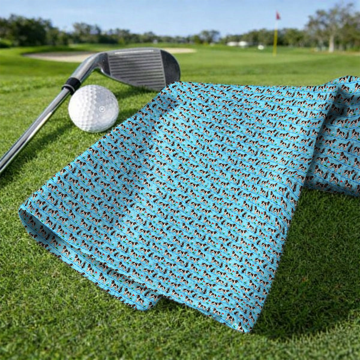 English Springer Spaniel Golf Towels, Crazy Pattern Golf Towel For Dog Lovers, Golf Gift For Golfer