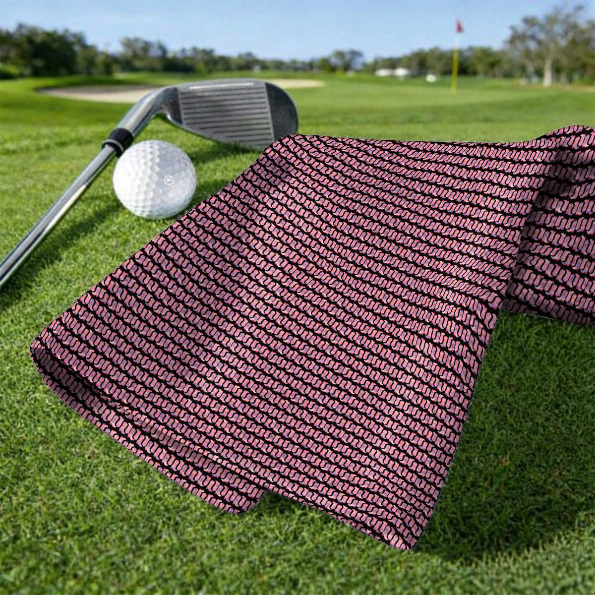 Pink Cowgirl Golf Towels, Western Cowboy Boots Pattern Golf Towel, Crazy Golf Gift For Golfers
