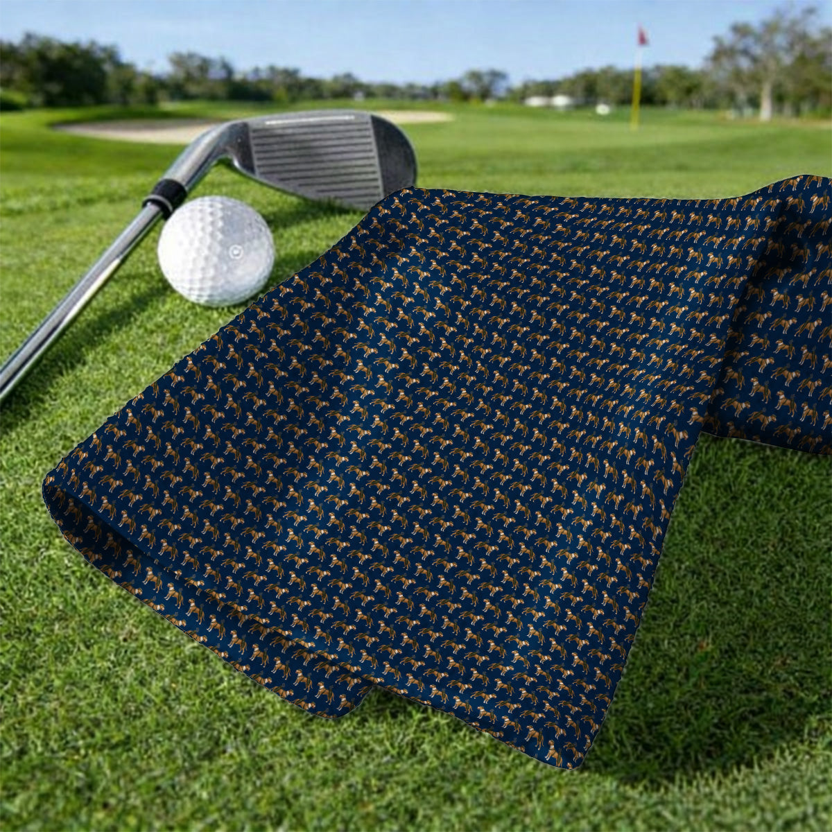Funny Pit Bull Terrier Golf Towel, Pit Bull Pattern Golf Towels, Golf Gift for Dog Lovers