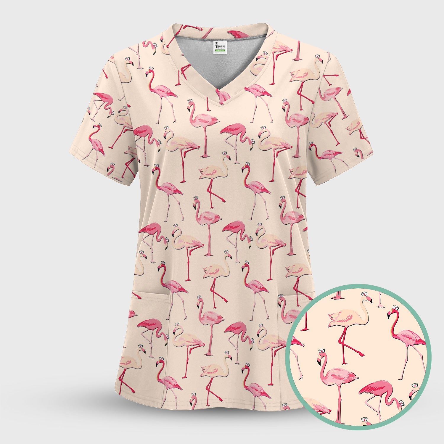 Cute Flamingo Nurse Shirt ‰ÛÒ Funny Tropical Bird Graphic Tee - Custom RN LPN CNA Healthcare Workers Gift