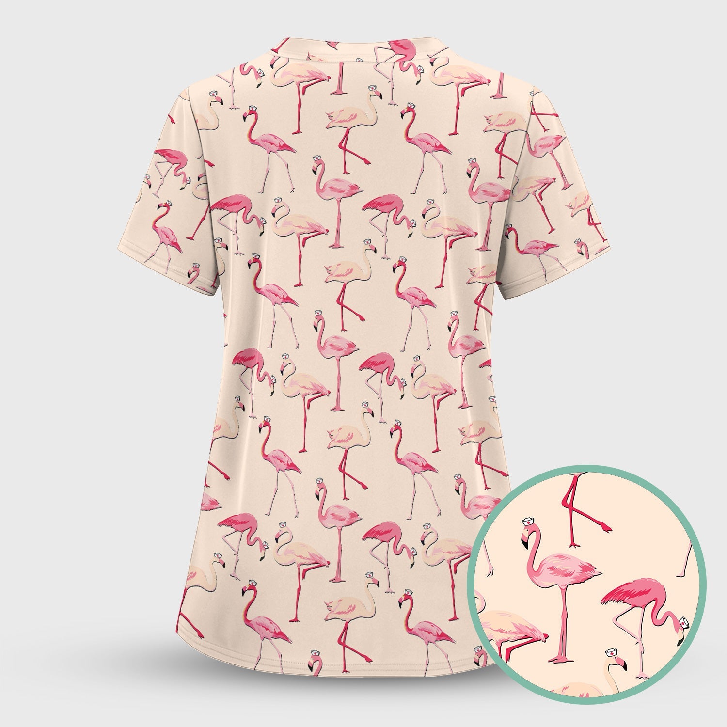 Cute Flamingo Nurse Shirt ‰ÛÒ Funny Tropical Bird Graphic Tee - Custom RN LPN CNA Healthcare Workers Gift