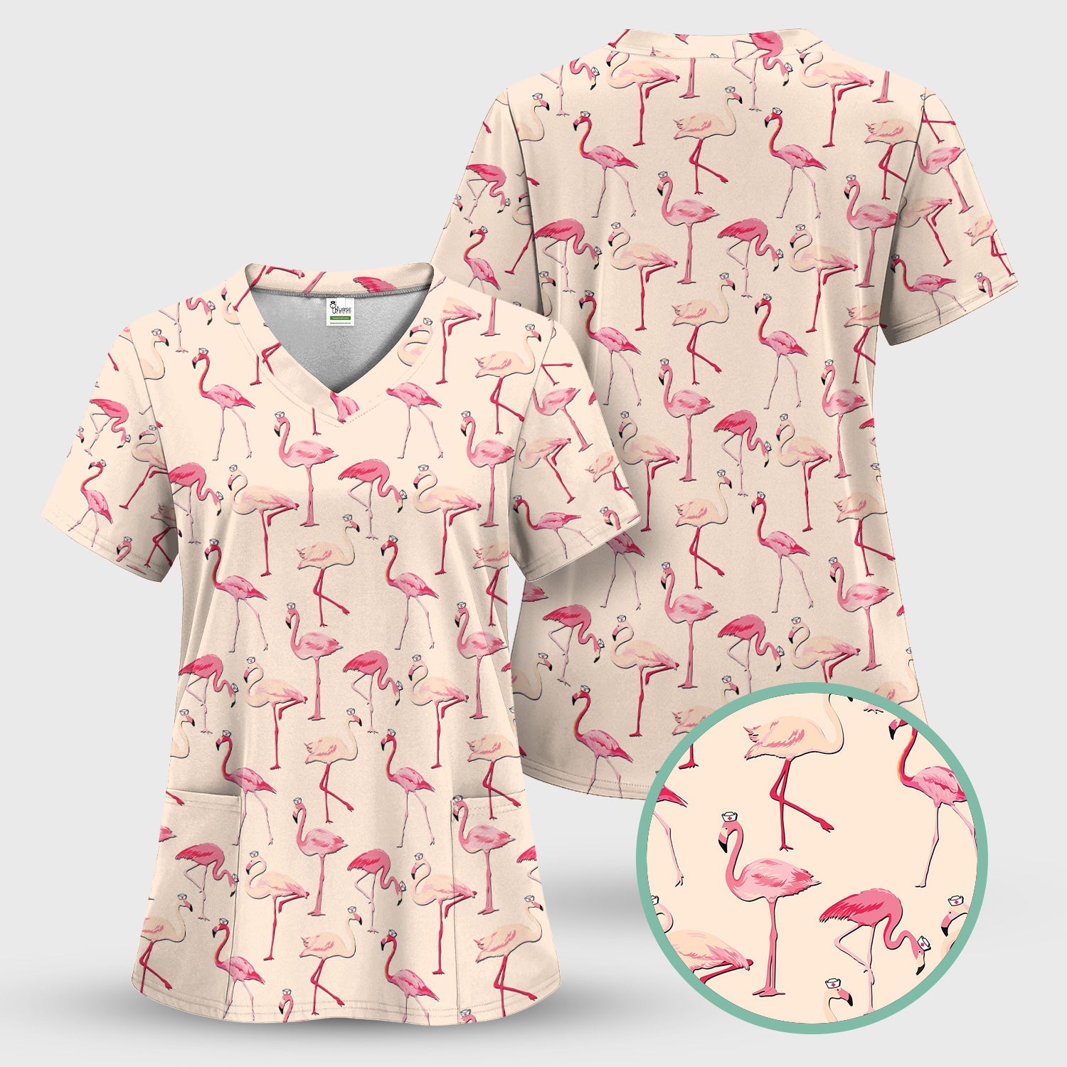 Cute Flamingo Nurse Shirt ‰ÛÒ Funny Tropical Bird Graphic Tee - Custom RN LPN CNA Healthcare Workers Gift