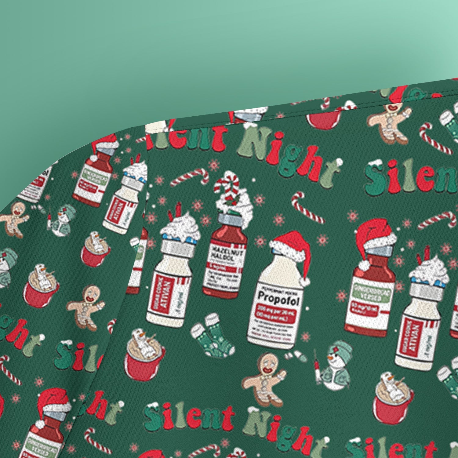 Funny Pharmacist Christmas Shirt - Cute Santa Hat Medication Graphic Tee - Holiday Gift for RN LPN CNA