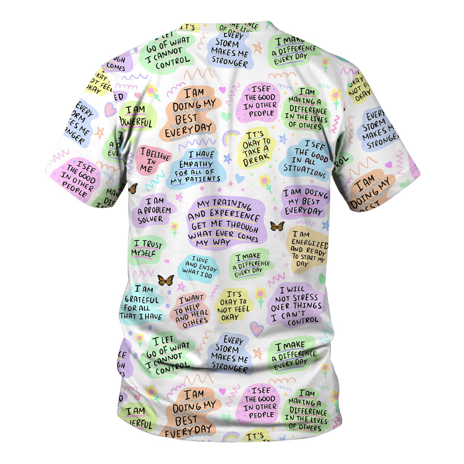 Personalized Nurse Practitioner Shirt - Daily Affirmations Pastel Design - Motivational Gift for RN LPN CNA Women