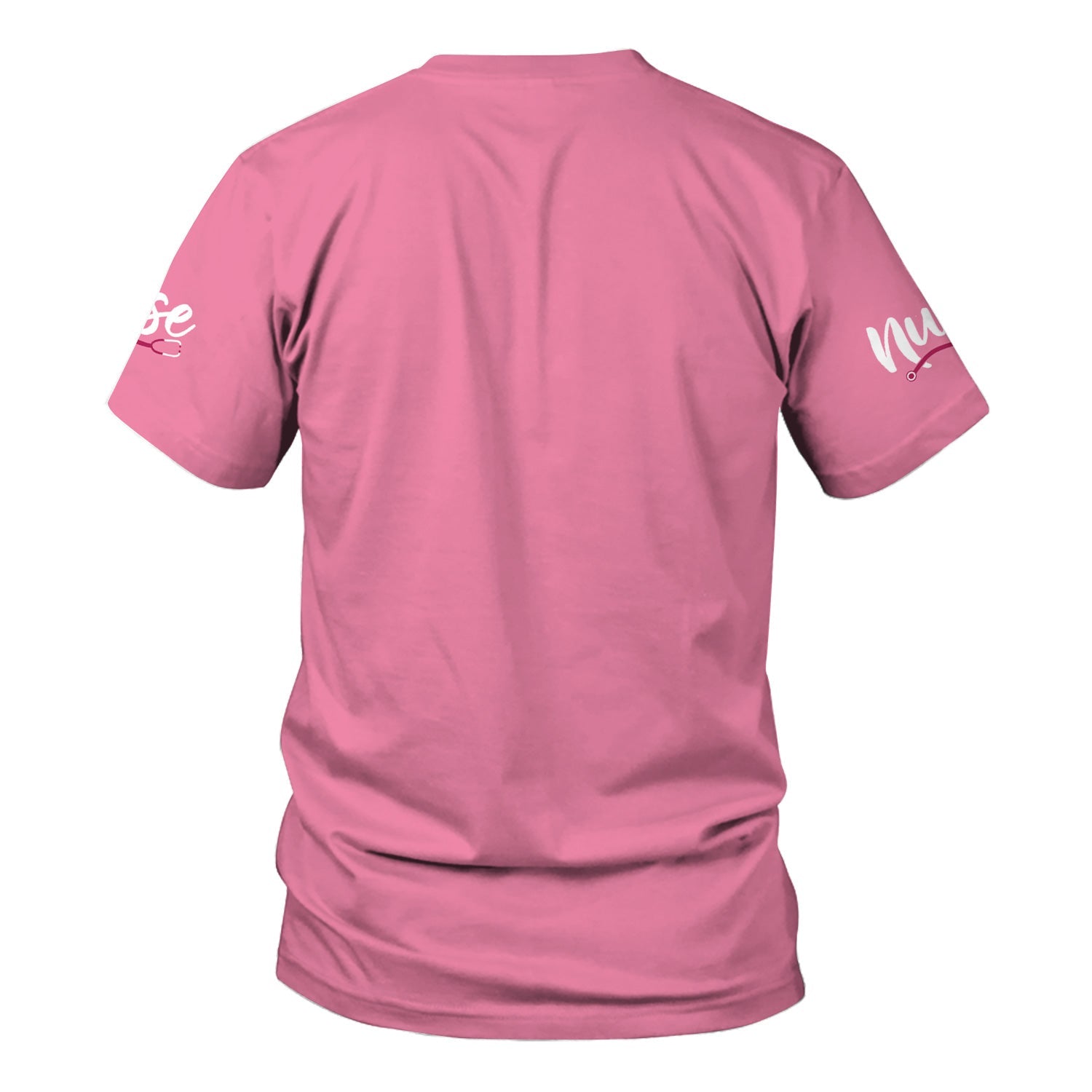 Personalized Nurse Shirt for Women - Pink Stethoscope Gift for RN CNA LPN - Custom Name Medical Uniform Tee