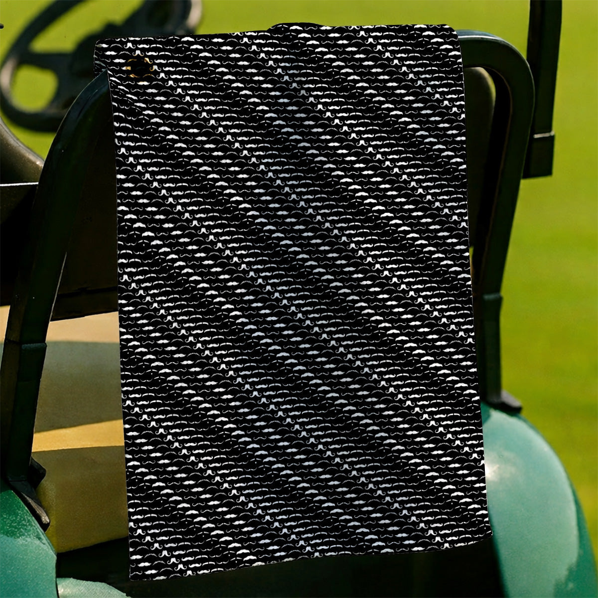 Funny Mustache Golf Towels, Movember Pattern Golf Towel, Golf Gift for Golfers