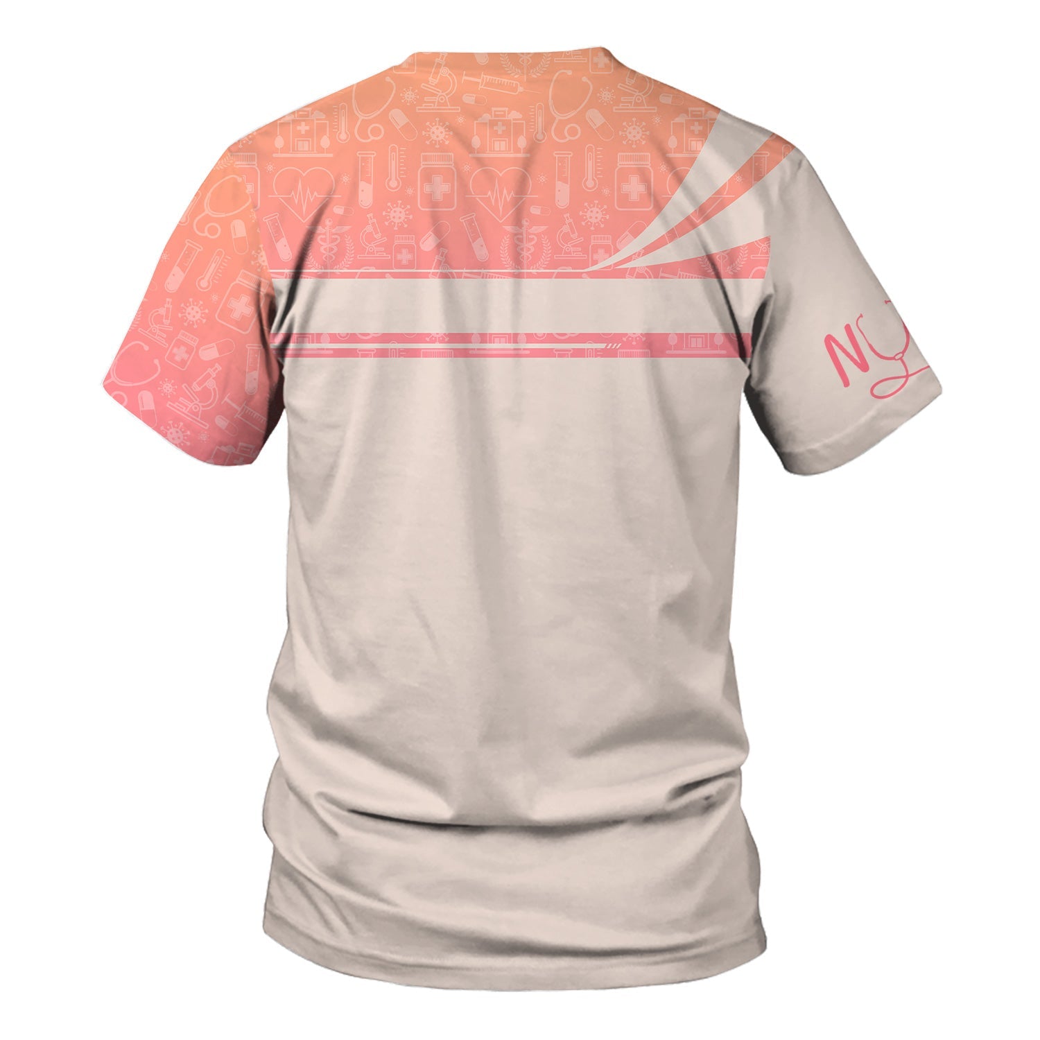 Personalized ER Nurse Scrub Shirt with Name - Cute All Over Print Medical Uniform - Funny Gift for Emergency Room Nurses
