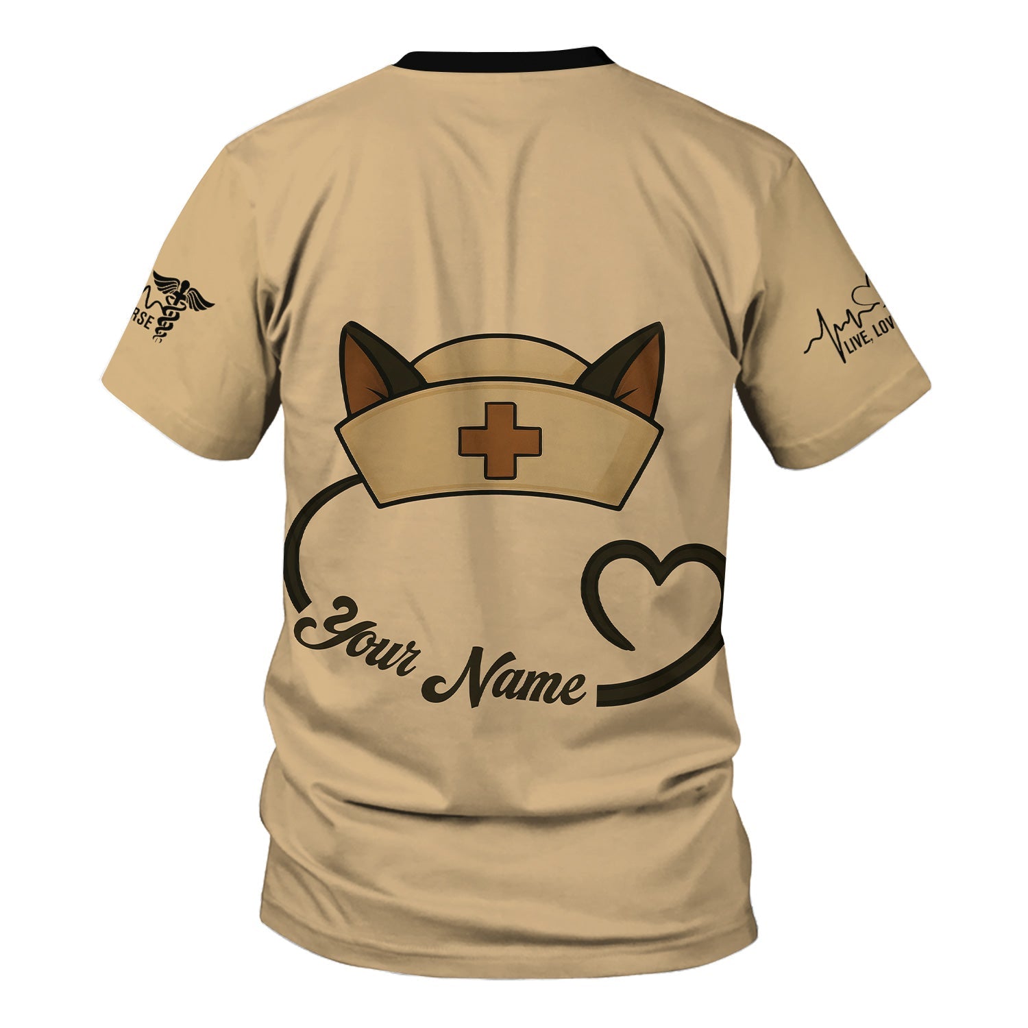 Funny Personalized Nurse Shirt - Crazy Cat & Syringe Graphic with Do You Think A Sane Person Would Do This Job Quote - Custom Gift for RN CNA LPN Women
