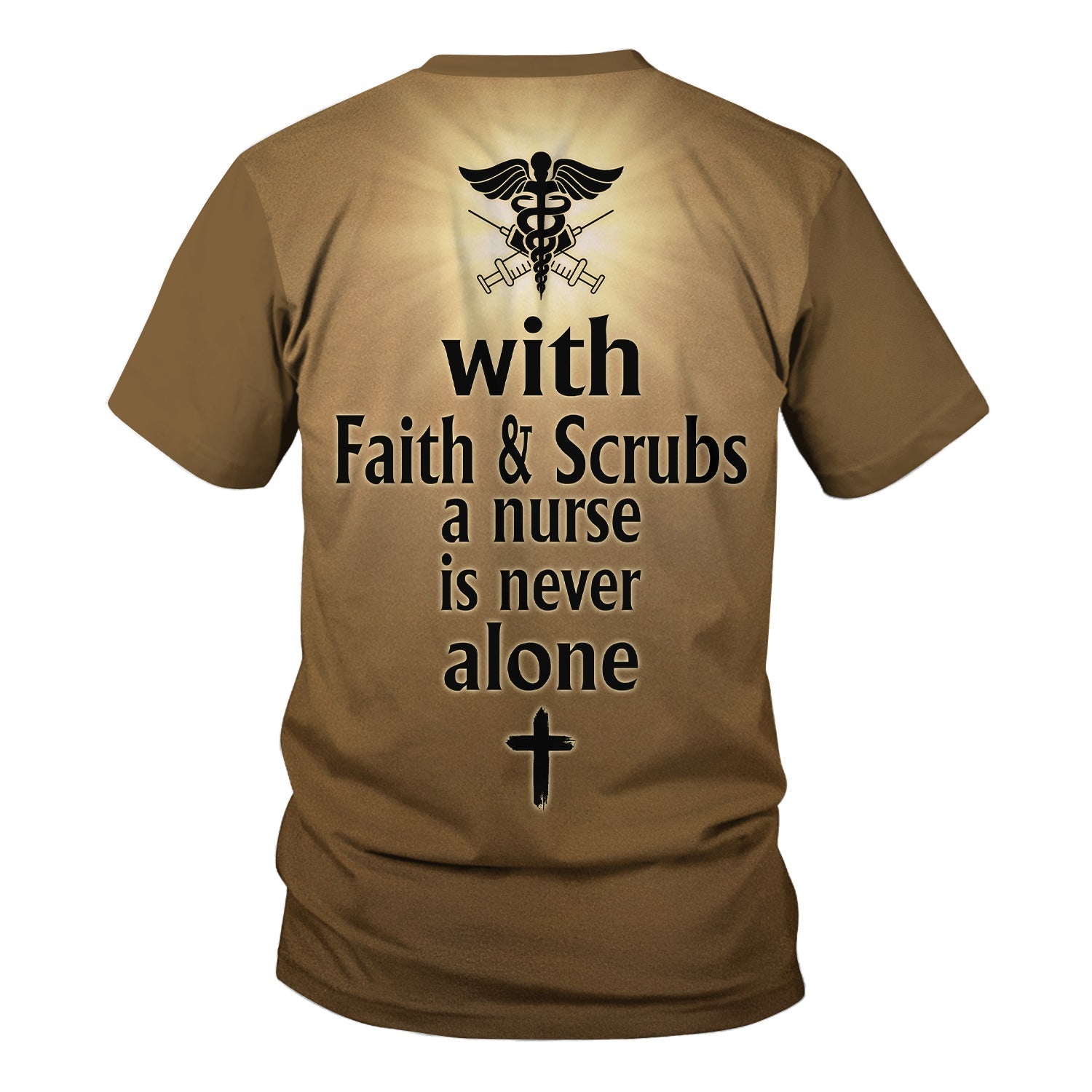 Custom Faith Nurse Shirt with Medical Cross - Inspirational Christian Nurse Graphic Tee - Gift for RN, CNA, LPN, Healthcare Worker