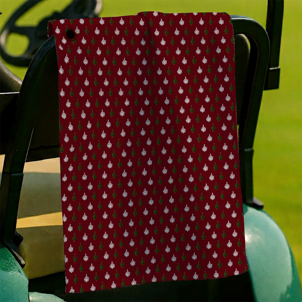 Christmas Tree Pattern Golf Towels, Xmas Golf Towel, Funny Golf Gift For Golfer