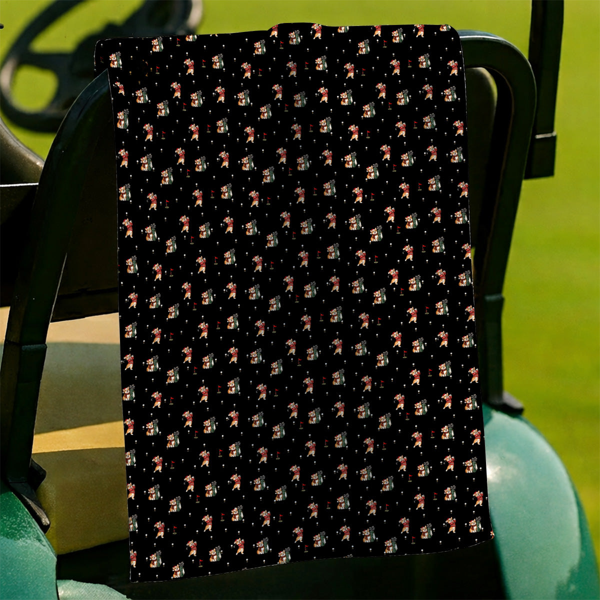 Crazy Corgi Christmas Golf Towels, Xmas Corgi Pattern Golf Towel, Golf Gift For Golfers