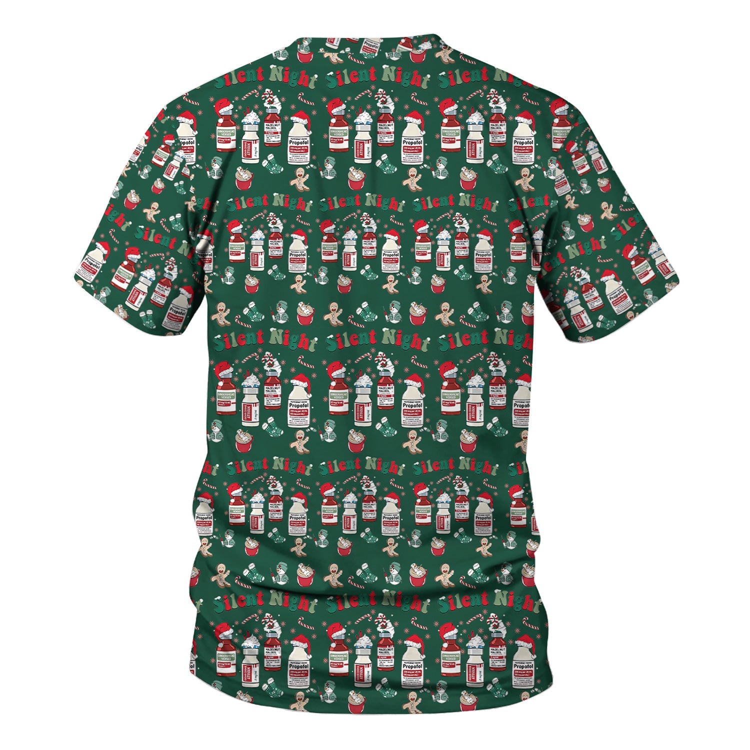 Funny Pharmacist Christmas Shirt - Cute Santa Hat Medication Graphic Tee - Holiday Gift for RN LPN CNA
