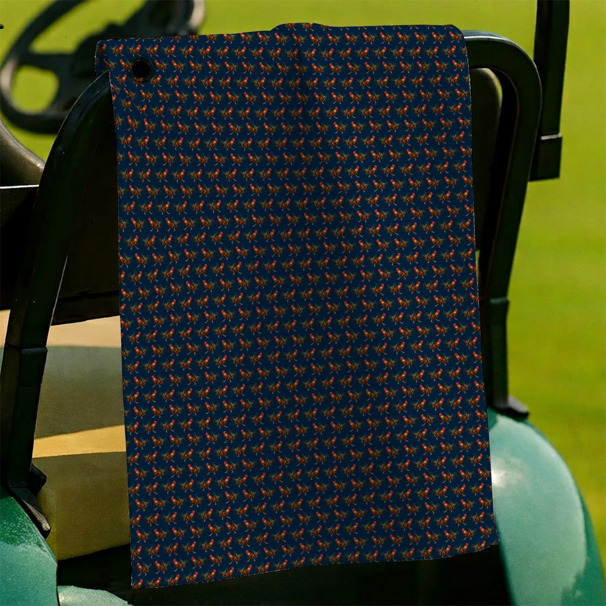 Rooster Pattern Golf Towels, Rooster Golf Towel For Chicken Lovers, Golf Gift For Golfer