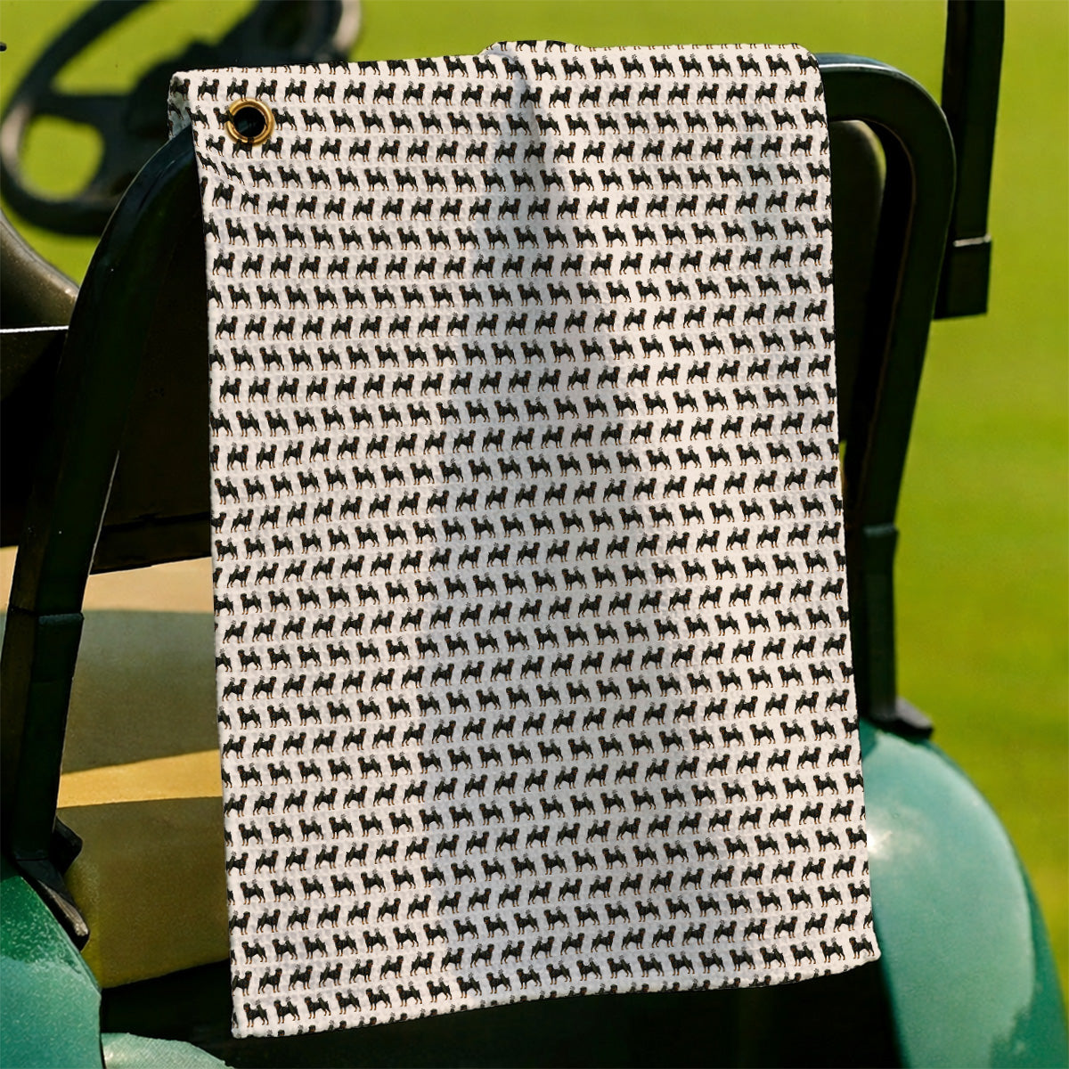 Rottweiler Golf Towel, Rottweiler Dog Golf Pattern Towels, Crazy Golf Gift For Golfer
