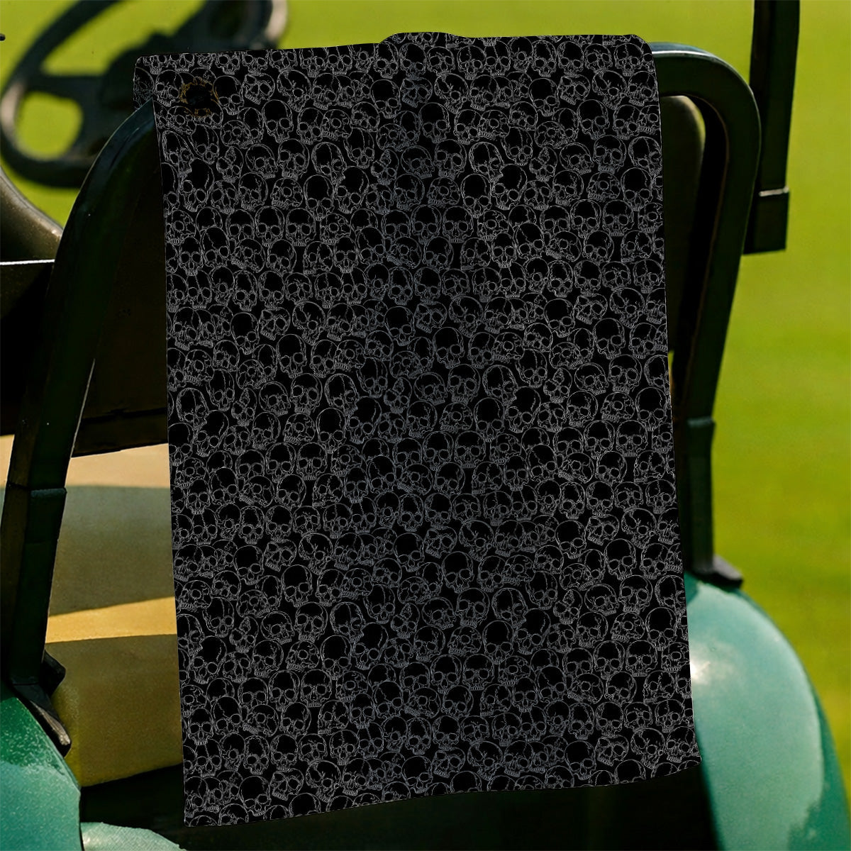 Skull Pattern Golf Towel, Skeleton Print Golf Towels, Unique Golf Gift For Golfer