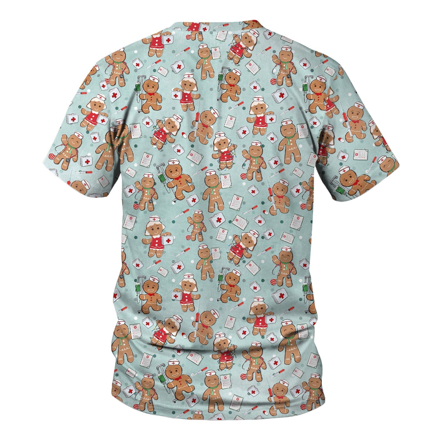 Funny Christmas Shirt for Nurses - Cute Gingerbread Cookies with Syringe Graphic Tee - Gift for Women RN LPN & Pediatric Nurses