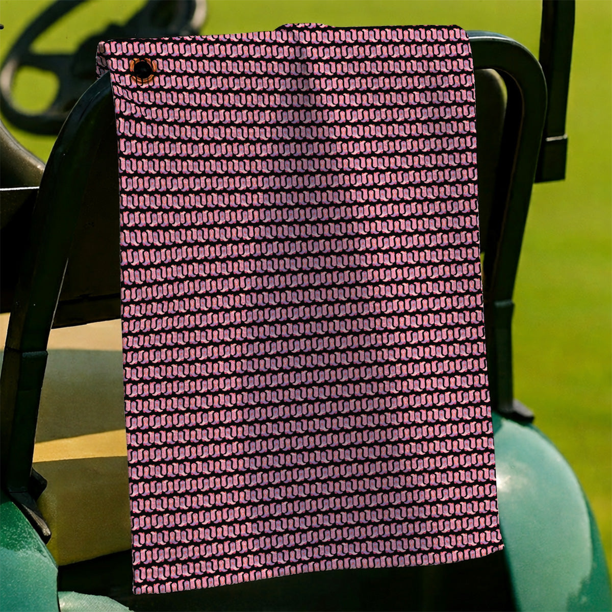 Pink Cowgirl Golf Towels, Western Cowboy Boots Pattern Golf Towel, Crazy Golf Gift For Golfers
