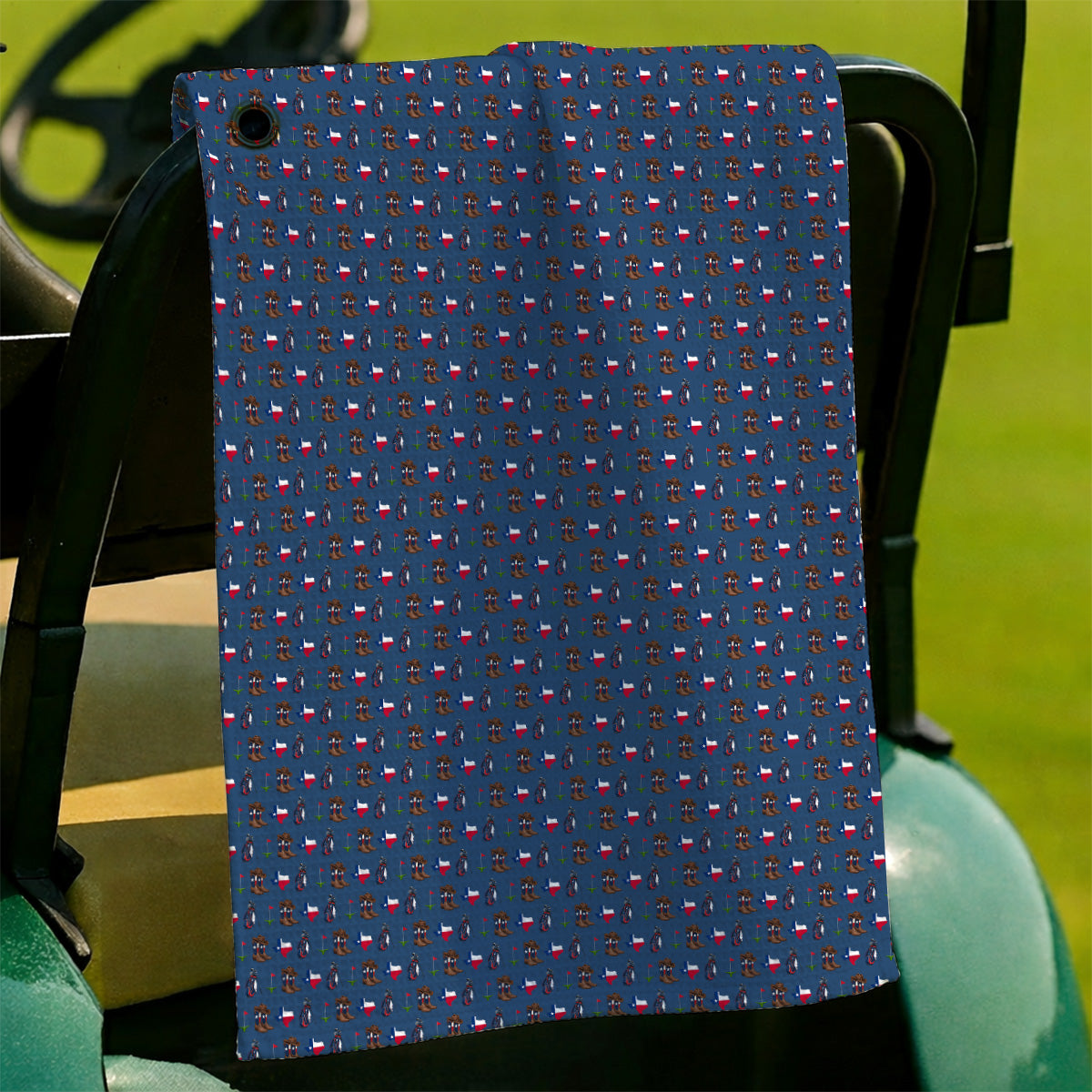 Texas Cowboy Golf Towels, Western Texas Golf Pattern Towel, Crazy Golf Gift For Golfer