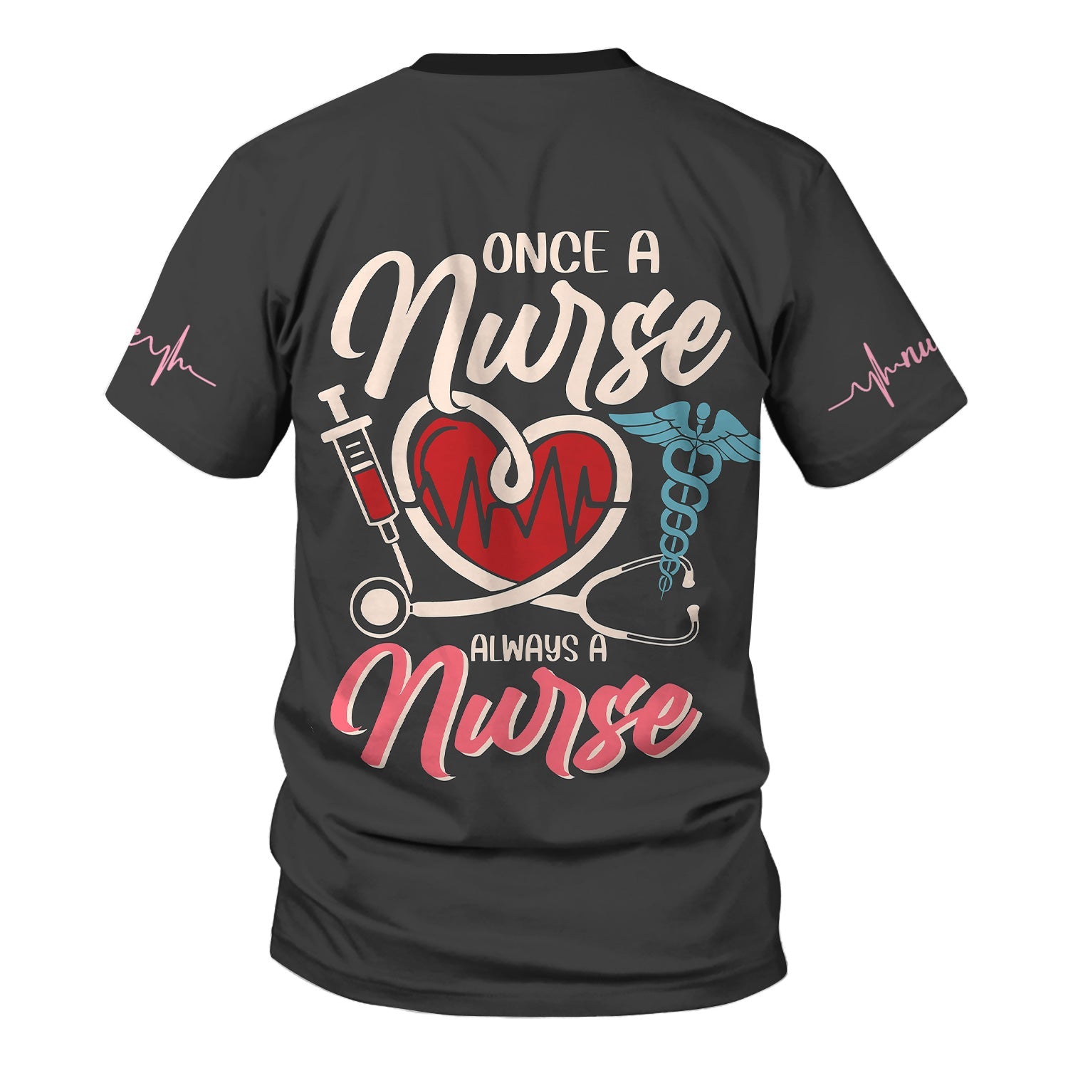 Personalized Nurse Life Shirt - Cute Pink Scrub Top Design with Medical Tools - Gift for RN LPN CNA Women