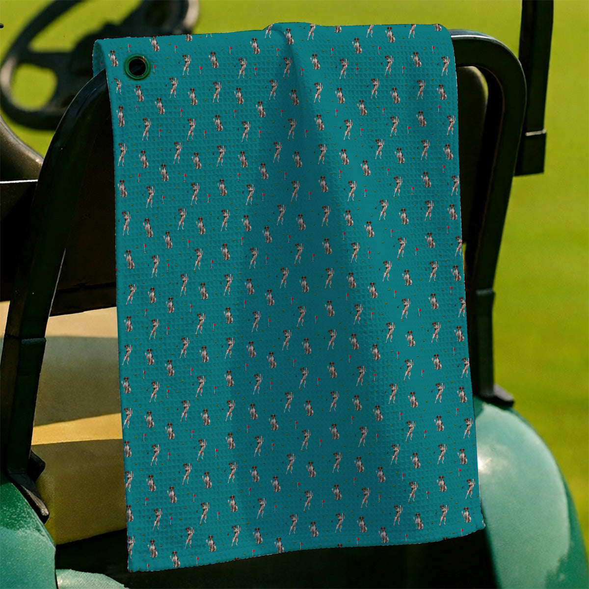 Crazy Pointer Pattern Golf Towel, German Shorthaired Pointer Golf Towels, Golf Gift For Golfer