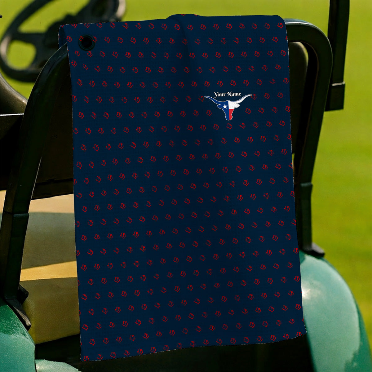 Personalized Texas Longhorn Golf Towels, Texas Pattern Golf Towel, Unique Texas Golf Gift For Golfer