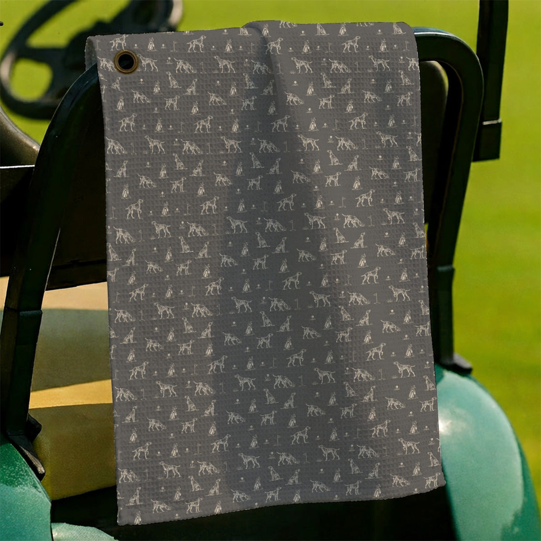 German Shorthaired Pointer Golf Towel, Crazy Pointer Pattern Golf Towels, Golf Gift For Golfer