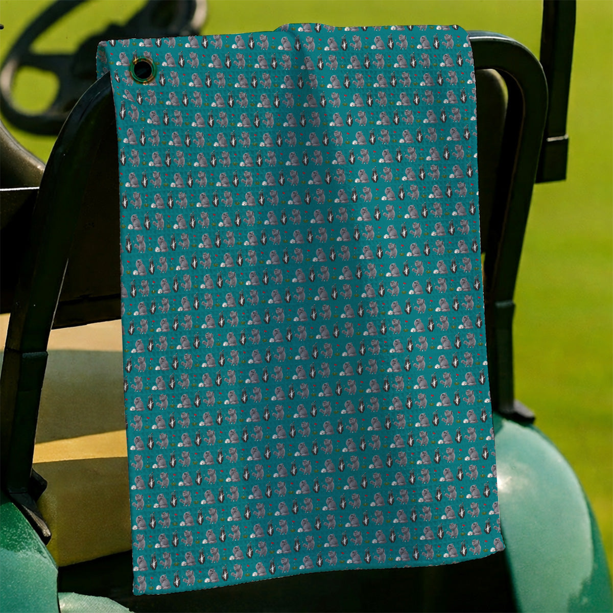 British Shorthair Golf Towel, Cute British Shorthair Pattern Golf Towels, Golf Gift for Cat Lovers