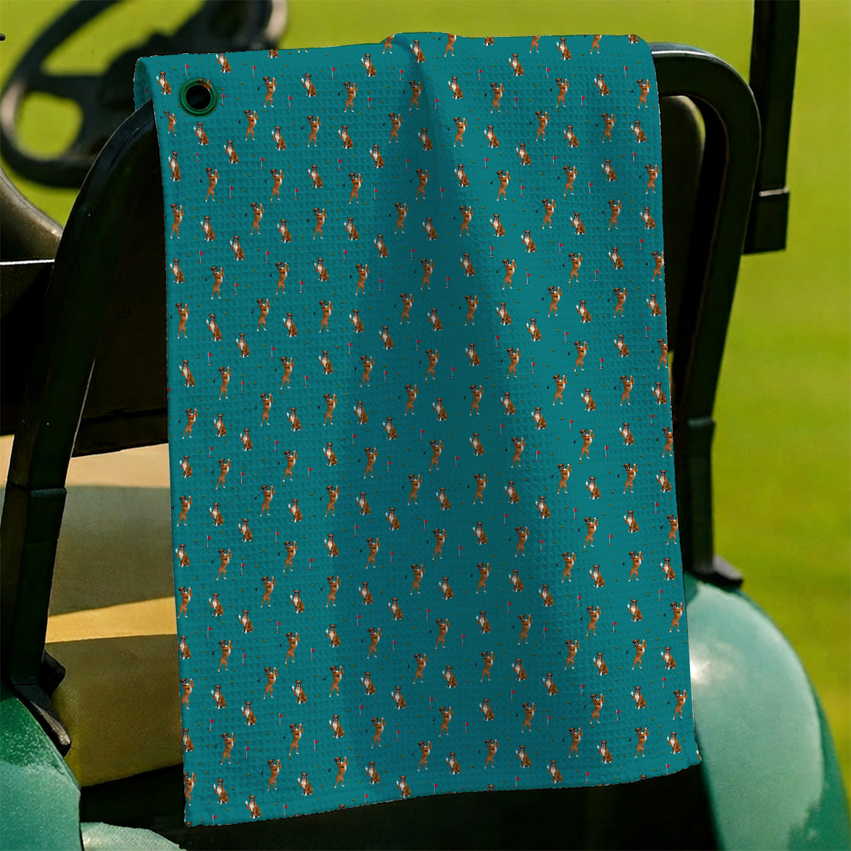 Funny Boxer Golf Swing Towel, Boxer Golf Pattern Golf Towels for Dog Lovers, Golf Gift For Golfer