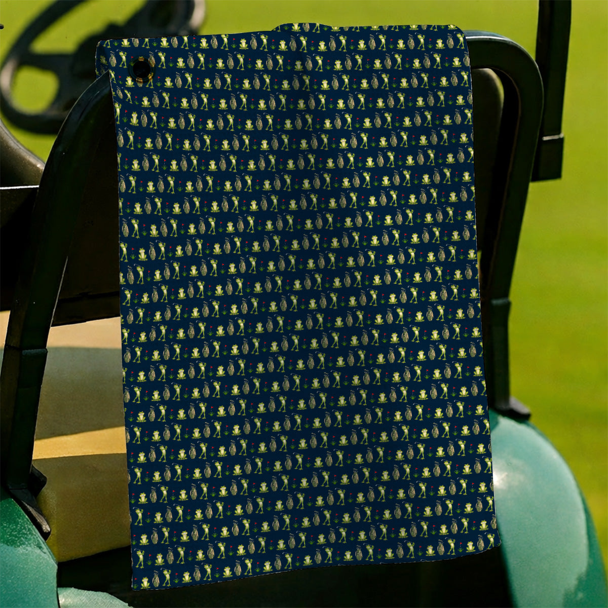 Frog Golf Towels, Cute Frog Golf Pattern Towel, Crazy Golf Gift For Golfers