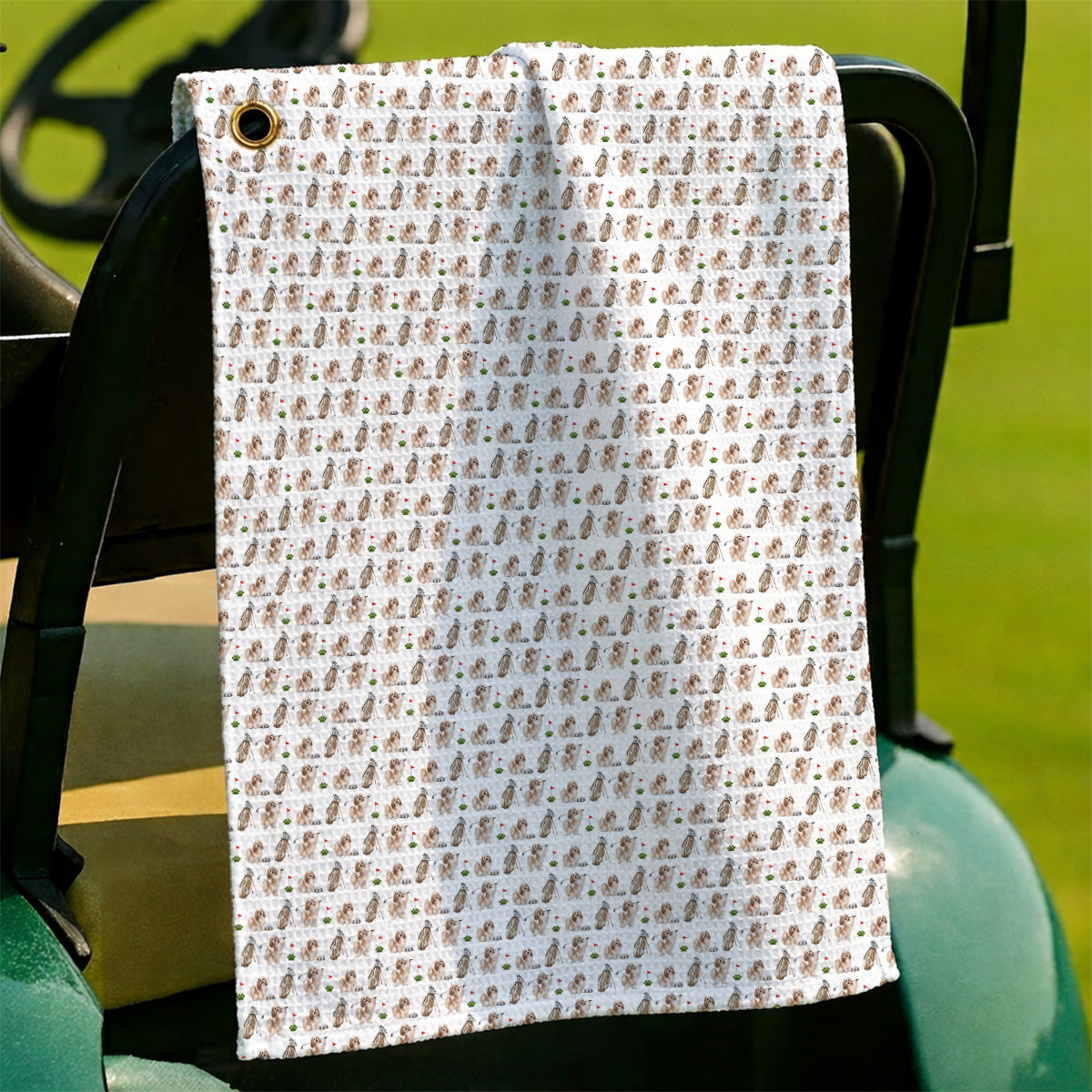 Havanese Golf Towels, Funny Havanese Pattern Golf Towel, Golf Gift For Dog Lovers