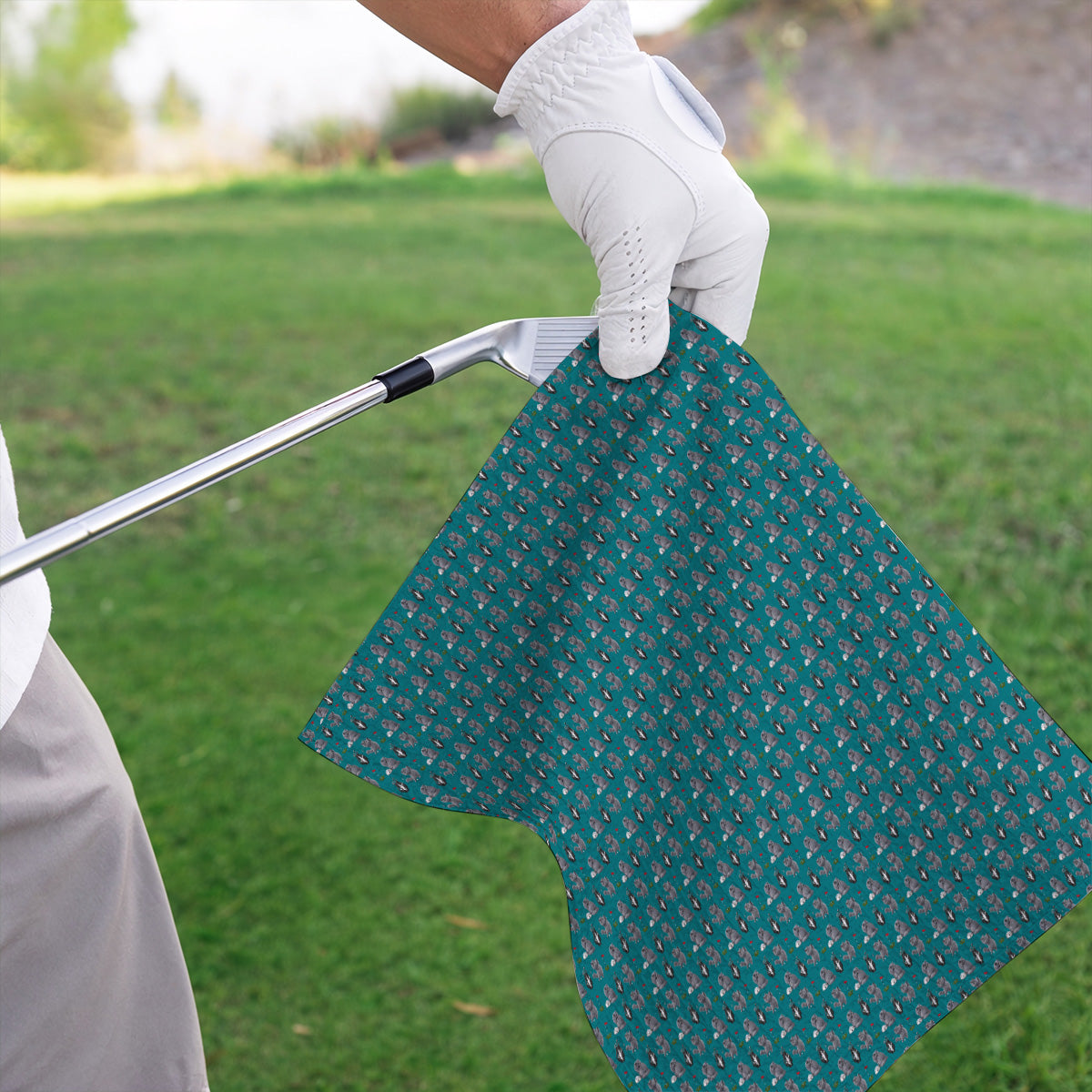 British Shorthair Golf Towel, Cute British Shorthair Pattern Golf Towels, Golf Gift for Cat Lovers