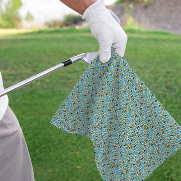 Bass Fishing Camo Golf Towels, Camouflage Pattern Golf Towel, Crazy Golf Gift For Golfer