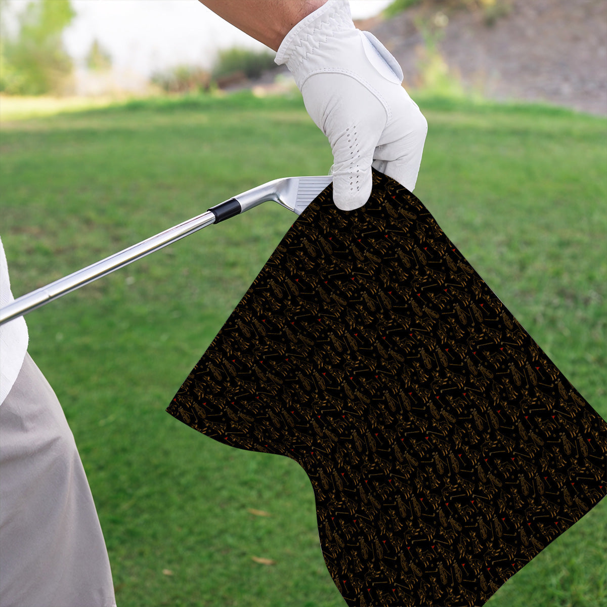 Crazy Doberman Golf Towel, Doberman Pattern Golf Towels, Golf Gift For Golfer