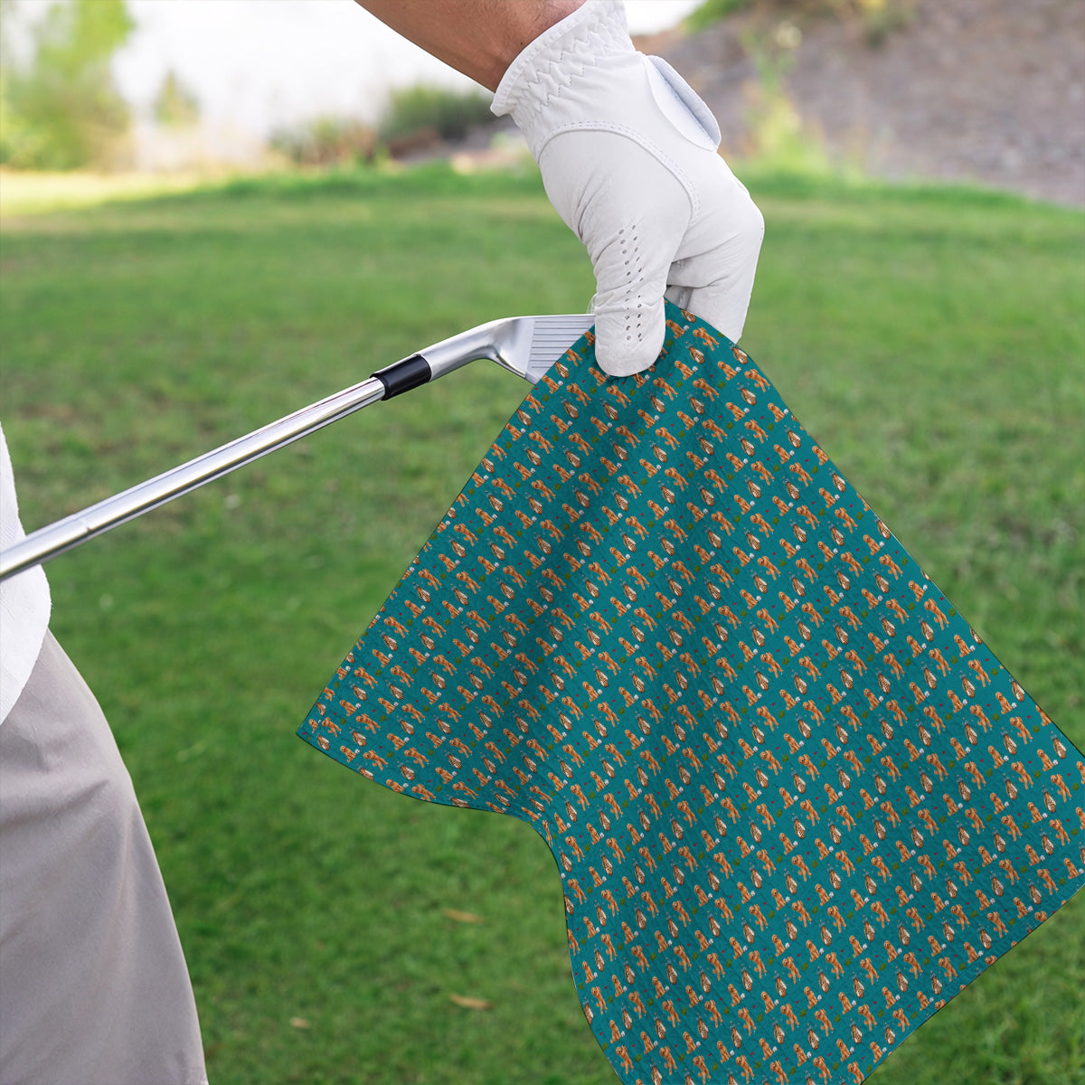 Goldendoodle Golf Towels, Dog Pattern Golf Towel, Funny Golf Gift For Golfers