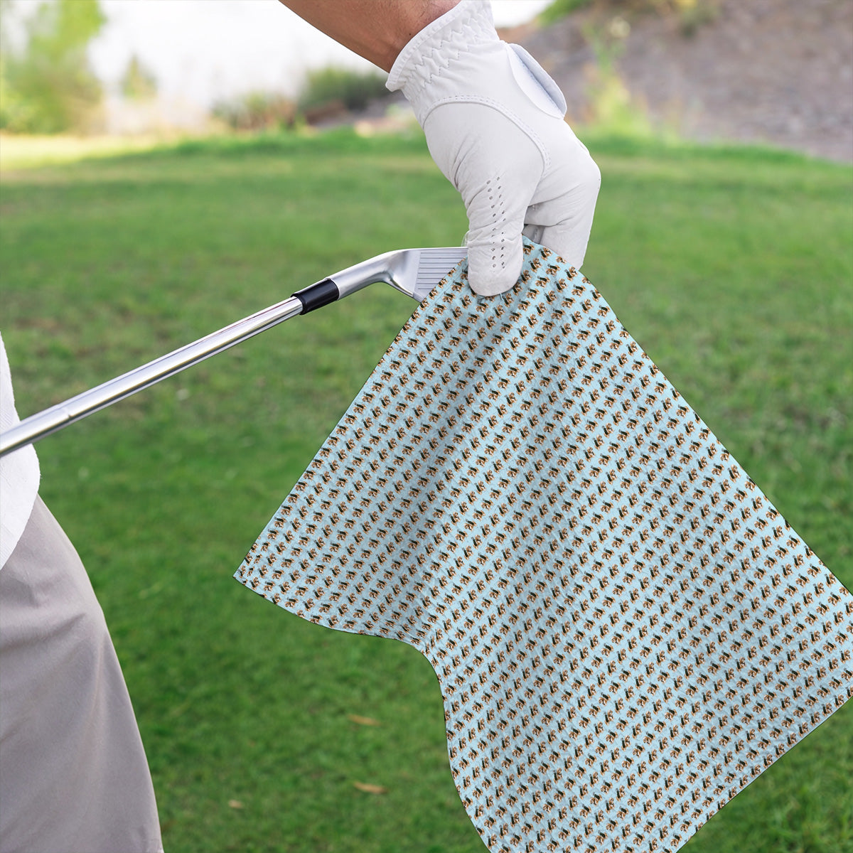 Shih Tzu Golf Towels, Cute Shih Tzu Pattern Golf Towel, Golf Gift For Golfer