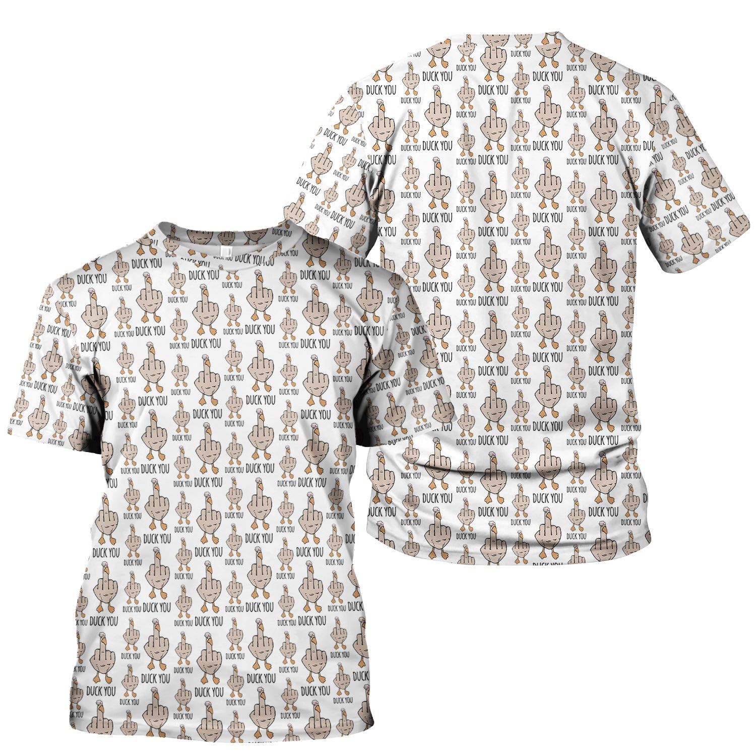 Funny Duck Shirt for Nurse - Sarcastic Duck You & Middle Finger Graphic Tee - Gift for Women RN LPN CNA
