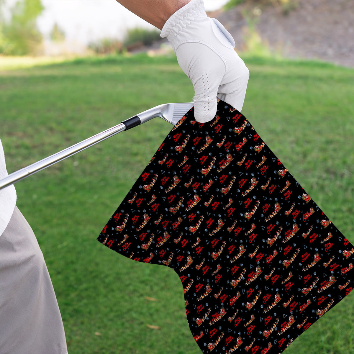 Corgi Christmas Pattern Golf Towels, Funny Corgi Golf Towel, Xmas Golf Gift For Golfers