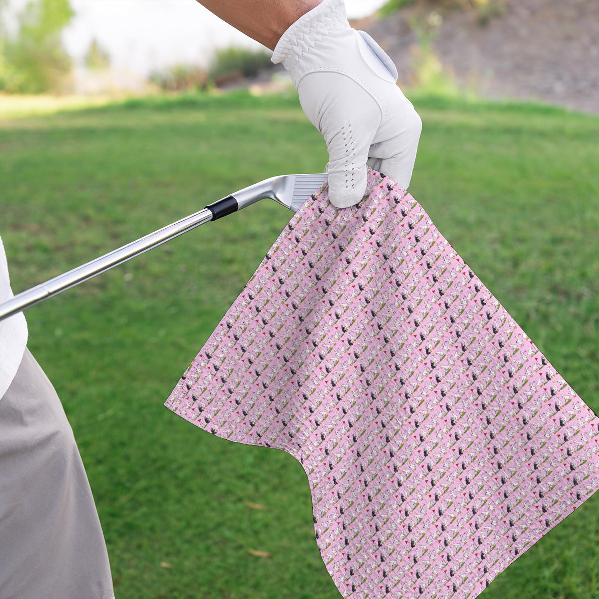 Cute Goose Golf Pattern Towels, Goose Golf Towel, Crazy Golf Gift for Golfers
