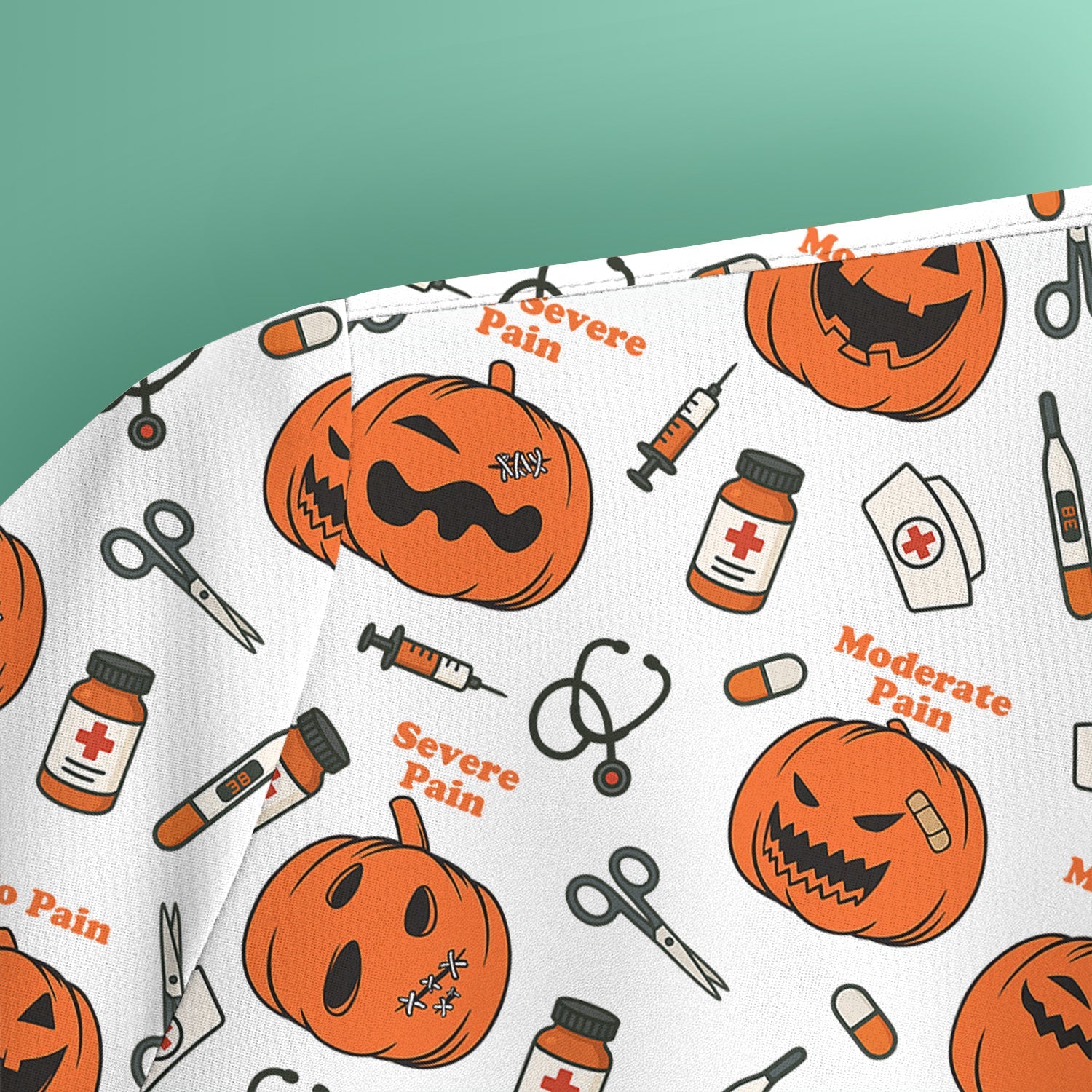 Pumpkin Pain Scale Shirt for Nurse - Halloween Nurse Medical Graphic Tee - Spooky Gift for RN LPN CNA